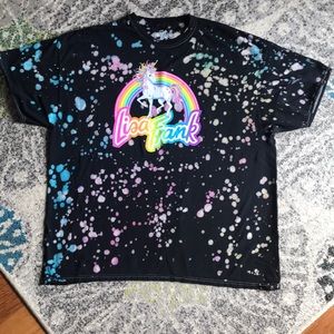 2xl Lisa Frank Rainbow Unicorn black shirt